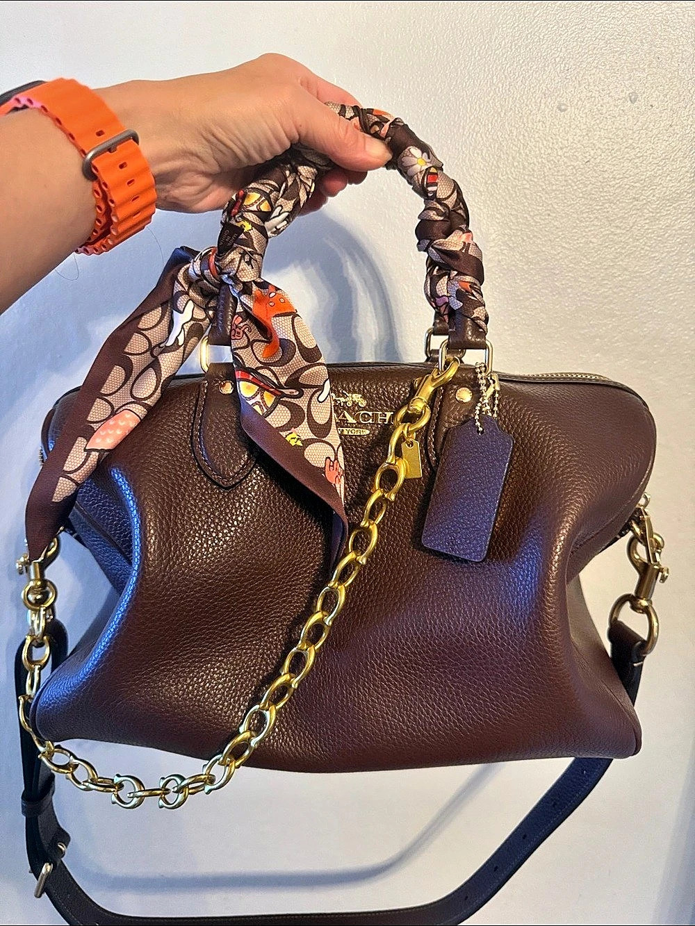 Coach Rowan Satchel in Maple NWT